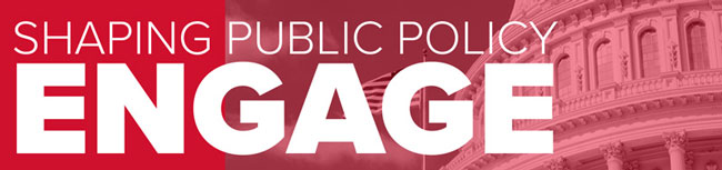 Shaping Public Policy & Engage Text Banner Building Careers & Evolve Banner Text